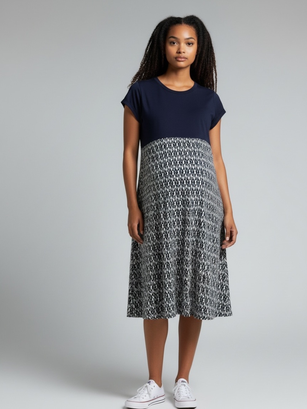 Liz Lange M Knit Blue Maternity Dress